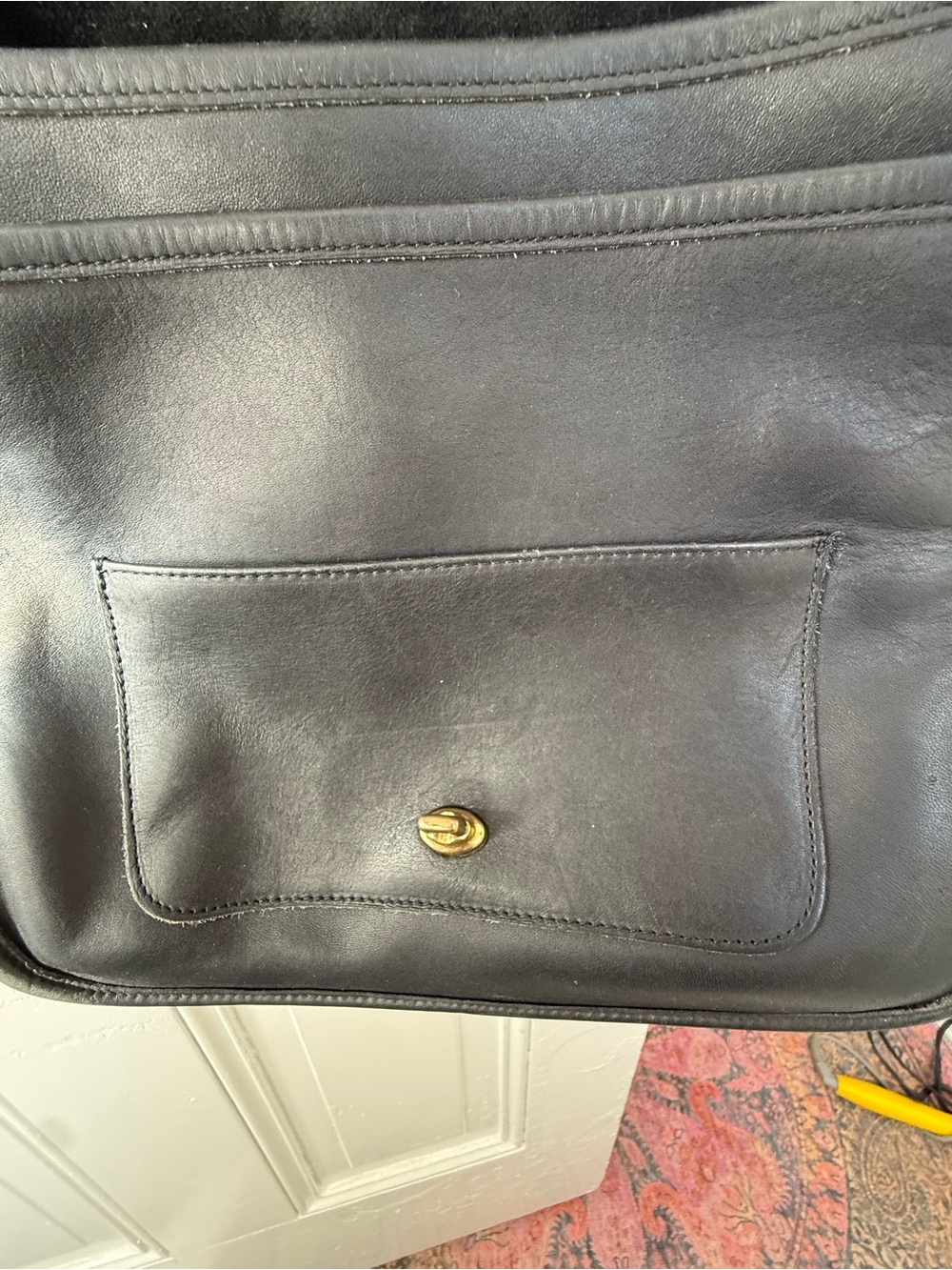Coach Black Leather Crossbody Bag with Gold Hardware - Picture 16 of 16